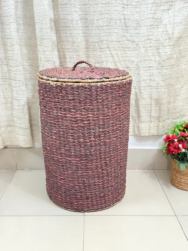 Round Laundry Basket With Lid